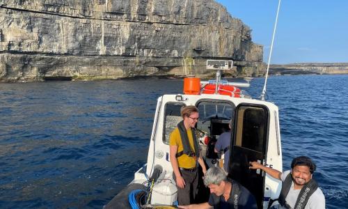 RV Laconia and ROV Survey team onsite during field operations. 